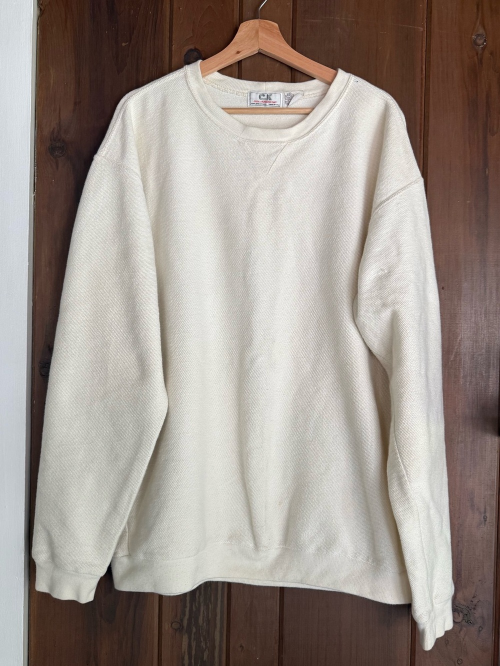 VTG Columbia Knit Sweater Men sz tall L  Cotton Made in USA 90s